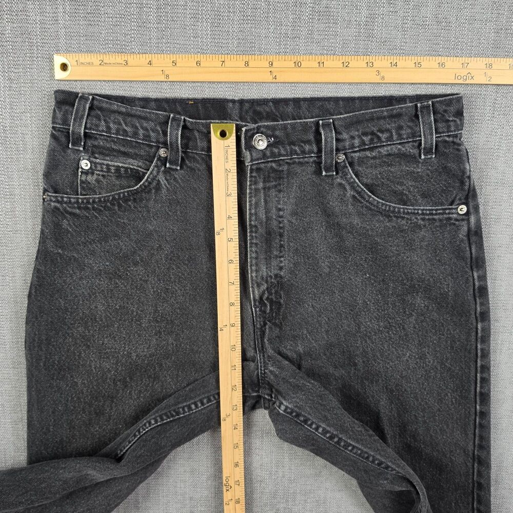 Vintage Levis 550 Orange Tab Black Jeans Mens 34x32 Made in USA Relaxed Tapered - Picture 8 of 15